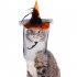 2 Pieces Halloween Pet Costume Set Funny Hat Bowknot Collar Set For Cats Kitten Pet Dress Up Accessories 2 piece set As shown