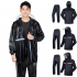 2 Pieces Split Raincoat Long Sleeve Drawstring Cap Raincoat Top With Reflective Tape Pockets Long Rain Pants For Camping Hiking A XL