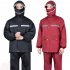 2 Pieces Split Raincoat Long Sleeve Drawstring Cap Raincoat Top With Reflective Tape Pockets Long Rain Pants For Camping Hiking A XL