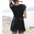 2 Pieces set Swimsuit  Feminine  Skirt style One piece Beauty Back Belly Slimming Sexy Bathing Suit black XL