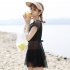 2 Pieces set Swimsuit  Feminine  Skirt style One piece Beauty Back Belly Slimming Sexy Bathing Suit black XL