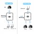 2 Port RJ45 Lan Cat6 Network Switch Selector 1000mbps 2 In 1 Out 1 In 2 Out Internal External Network Switcher Splitter White
