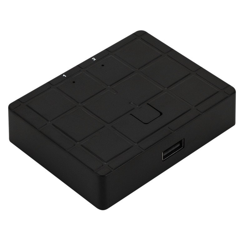 2 Ports USB 2.0 Sharing Switch Switcher Adapter Box For Printer black