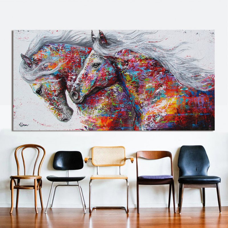 2 Running Horse Wall Art Picture