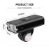 2 T6 LED Bicycle Light USB Rechargeable Bike Lamp Built in Battery for Outdoor black Model Z 02A