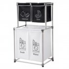 2 Tier Laundry Hamper with 4 Removable Bags Large Laundry Basket Organizer