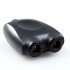 2 Way Black Toslink Optical Audio Splitter Adapter Fiber Optic Converter black