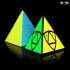 2 X 2 Magic Cube Pyramid Shape Stress Reliever Toy for Kids Adults black