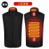 2 Zones Heating Vest 3 speed Temperature Adjustable Usb Smart Heating Vest for Men Women Black