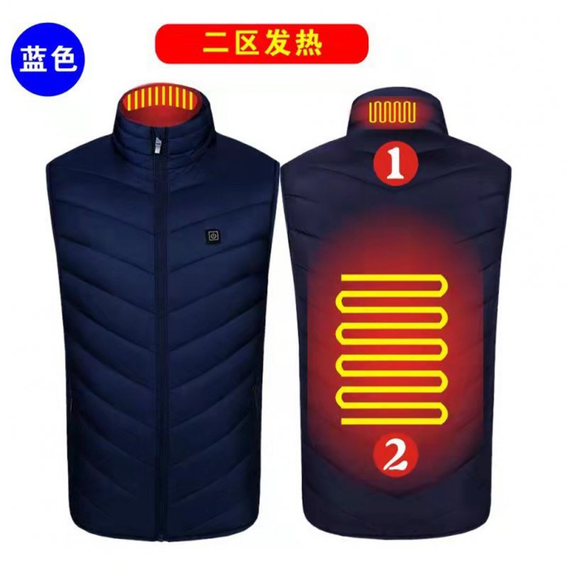 2 Zones Heating Vest 3-speed Temperature Adjustable Usb Smart Heating Vest