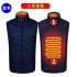 2 Zones Heating Vest 3 speed Temperature Adjustable Usb Smart Heating Vest for Men Women Blue