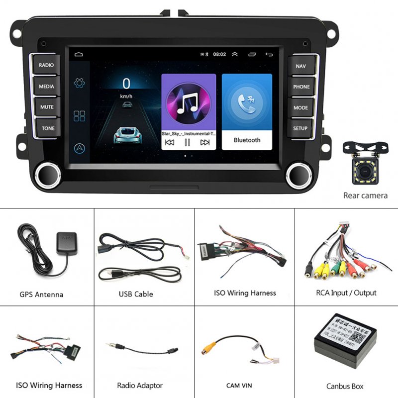2-din 7-inch Android Car Navigation Central Control Wireless Carplay Radio
