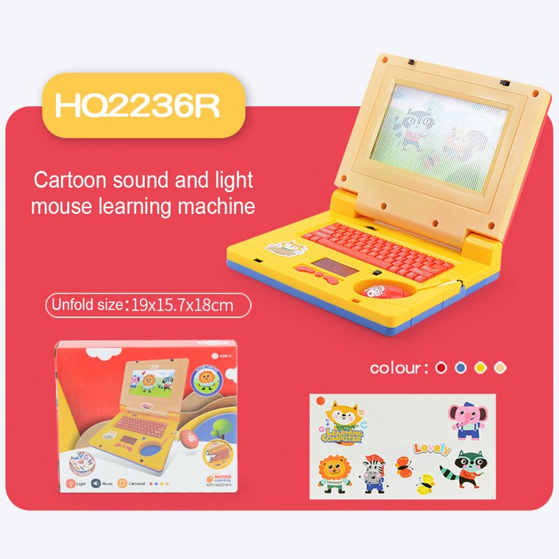 Simulation Laptop Learning Machine With Lighting Music Cartoon Computer Enlightenment Early Educational Toys 