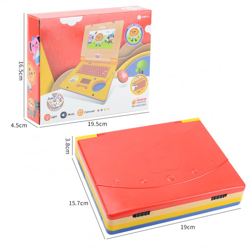Simulation Laptop Learning Machine With Lighting Music Cartoon Computer Enlightenment Early Educational Toys 