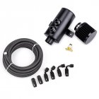 2 hole Oil  Catch  Can 0 75l With 10AN Ports Tube Connector Set Auto Modification Parts Black Oil can 0 75L with AN10 braided tubing