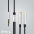 2 in 1 3 5mm Headphone Mic Audio Y Splitter Cable Male to Dual Female Converter Adapter silver