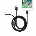 2 in 1 Adapter for 8 7 plus USB Charger 3 5 mm Headphone Jack Adapter Aux Audio Cable Speaker for X XS XR Cord black