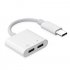 2 in 1  C  Type  Adapter Usb C 3 5mm Jack Earphone Audio Cable For Galaxy S21 S20 Fe Note 20 Ultra Note 10 Plus type C type C interface