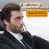 2 in 1 Car Kit Fast Charging Charger Bluetooth Wireless Hands free Noise Canceling Headphones White
