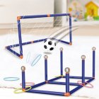 2 in 1 Competitive Game Set Children Football Goal Post Net Ring Throwing Toys Indoor Outdoor Game For Kids As shown