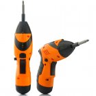 2 in 1 Cordless Adjustable Electric Drill featuring a flashlight  rechargeable 600mAH battery and a 45 piece set that varies from screw  sockets and drills