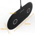 2 in 1 Dual Seat Qi Wireless Charger for iPhone X Xs MAX XR 8 plus Fast Wireless Charging Pad for Samsung S8 S9 Plus Note 9 8 black