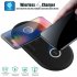 2 in 1 Dual Seat Qi Wireless Charger for iPhone X Xs MAX XR 8 plus Fast Wireless Charging Pad for Samsung S8 S9 Plus Note 9 8 black