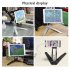2 in 1 Flexible Lazy Bracket Pull Up Desktop Wall Cell Phone Tablet Holder Stand Adjustable Mount Silver