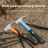 2 in 1 Functional Camping Hammer Nail Puller High Strength Carbon Steel Mallet Outdoor Accessories For Hiking Camping orange
