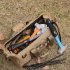 2 in 1 Functional Camping Hammer Nail Puller High Strength Carbon Steel Mallet Outdoor Accessories For Hiking Camping orange