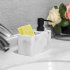 2 in 1 Kitchen Soap Dispenser Hand Sanitizer Bottle Organizer with Sponge Holder Kitchen Bathroom Accessories White