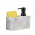 2 in 1 Kitchen Soap Dispenser Hand Sanitizer Bottle Organizer with Sponge Holder Kitchen Bathroom Accessories White