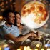 2 in 1 Led Starry Projector 360 Degree Rotatable Usb Rechargeable Night Light with Bracket Moon Model