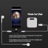 2 in 1 Lightning Splitter Headphone Adapter Charger for iPhone X  8 Plus  8  7 Plus black
