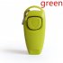 2 in 1 Multi function Pets Clicker Whistle Dog Trainer Clicker with Keyring Pet Puppy Trainer Dog Flute   Clicker green