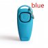 2 in 1 Multi function Pets Clicker Whistle Dog Trainer Clicker with Keyring Pet Puppy Trainer Dog Flute   Clicker blue