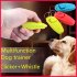 2 in 1 Multi function Pets Clicker Whistle Dog Trainer Clicker with Keyring Pet Puppy Trainer Dog Flute   Clicker black