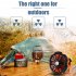 2 in 1 Outdoor Camping Remote Control Fan with Lamp 3 Speed Settings 3 Brightness Levels Usb Charging Office Fan Orange