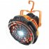 2 in 1 Outdoor Camping Remote Control Fan with Lamp 3 Speed Settings 3 Brightness Levels Usb Charging Office Fan Orange
