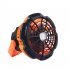 2 in 1 Outdoor Camping Remote Control Fan with Lamp 3 Speed Settings 3 Brightness Levels Usb Charging Office Fan Orange