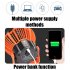 2 in 1 Outdoor Camping Remote Control Fan with Lamp 3 Speed Settings 3 Brightness Levels Usb Charging Office Fan Orange
