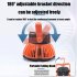 2 in 1 Outdoor Camping Remote Control Fan with Lamp 3 Speed Settings 3 Brightness Levels Usb Charging Office Fan Orange