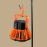 2 in 1 Outdoor Camping Remote Control Fan with Lamp 3 Speed Settings 3 Brightness Levels Usb Charging Office Fan Orange