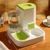 2 in 1 Pet Automatic Feeder Dog Cat Drinking Fountain Water Dispenser Food Bowl Pet Supplies Gray