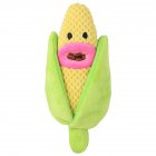 2-in-1 Pet Stuffed Plush Toys Cabbage Corn Shape Bite-resistant Sound Squeaky Toys For Small Medium Dogs corn
