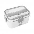 2-in-1 Portable Electric Heated Lunch Boxes 1.8L Stainless Steel Food Warmer