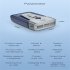 2 in 1 Portable Waist Clip Fan 3 Speeds 2a Fast Charging Necklace Fan for Outdoor Works Farm Hiking Camping Travel Gray