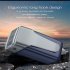 2 in 1 Portable Waist Clip Fan 3 Speeds 2a Fast Charging Necklace Fan for Outdoor Works Farm Hiking Camping Travel Gray