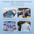 2 in 1 Portable Waist Clip Fan 3 Speeds 2a Fast Charging Necklace Fan for Outdoor Works Farm Hiking Camping Travel Blue
