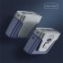 2 in 1 Portable Waist Clip Fan 3 Speeds 2a Fast Charging Necklace Fan for Outdoor Works Farm Hiking Camping Travel Blue